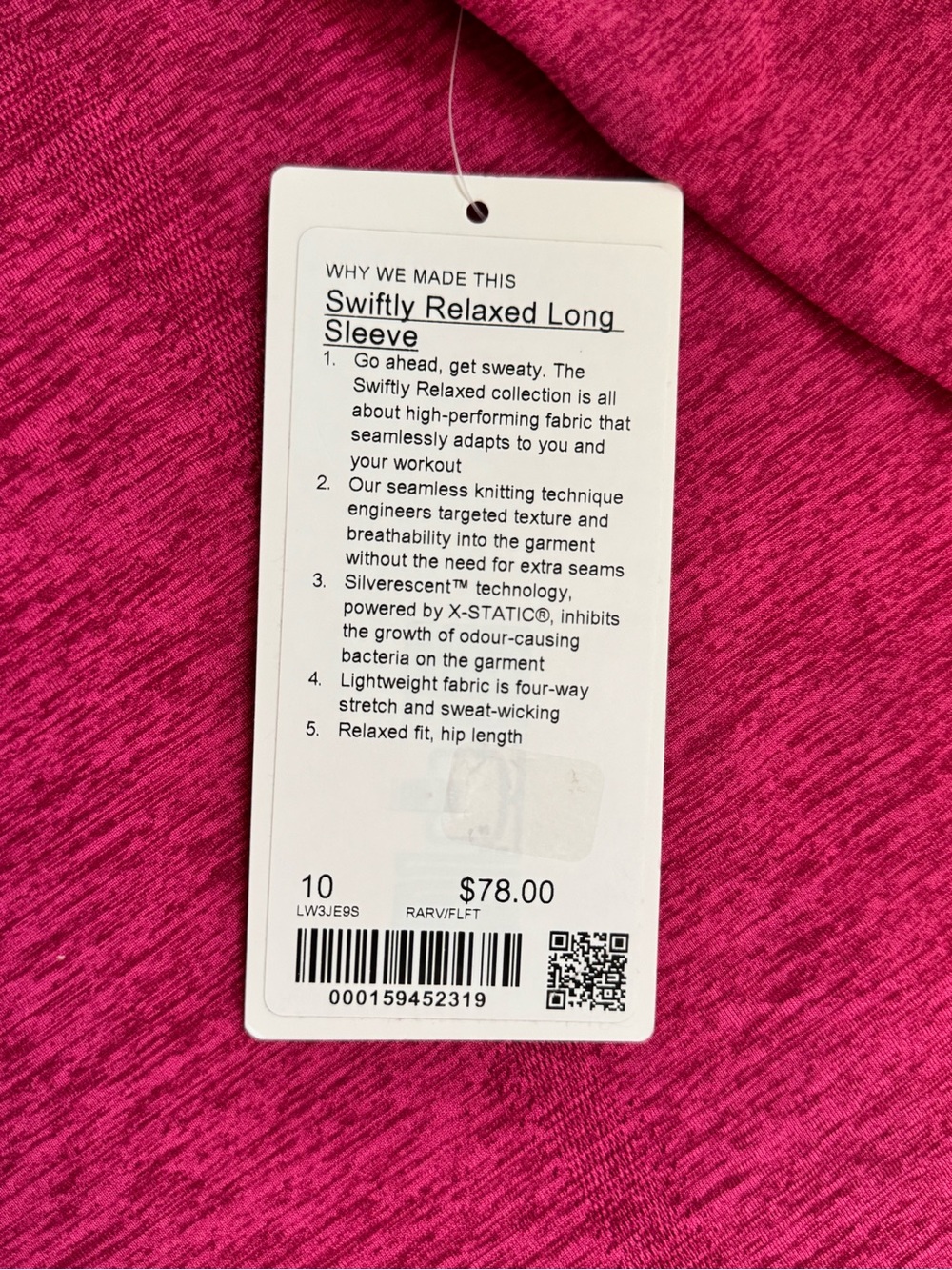 Lululemon Swiftly Relaxed Long Sleeve — Raspberry Rave 🍓 - Picture 4 of 5